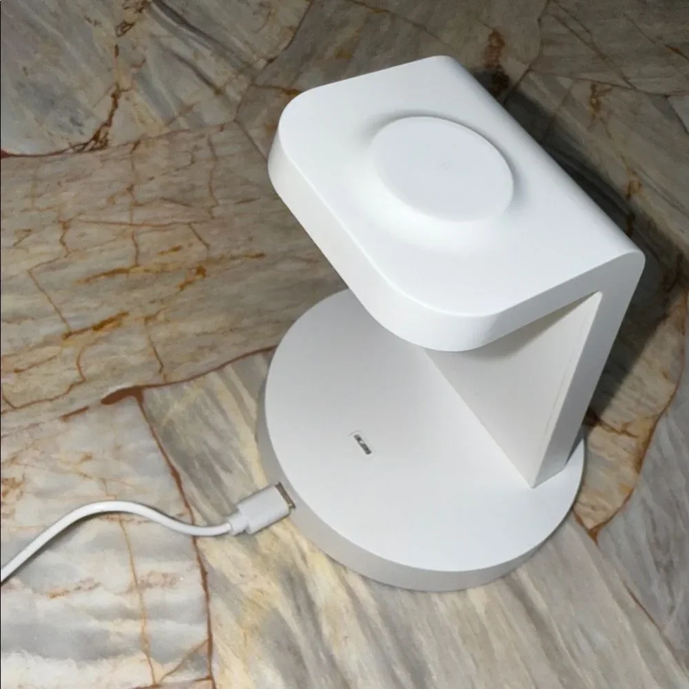 3-in-1 Wireless Charging Station Dock for Smartphone Watch and Earbuds White